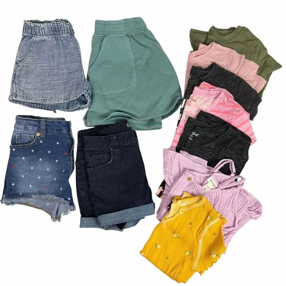 Cat & Jack size 7/8 Shorts, Skort, Tops